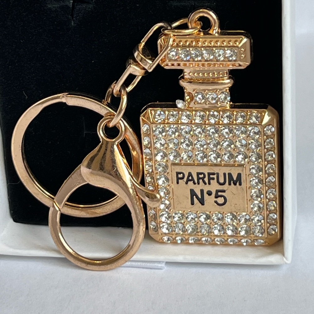 Gold Parfum N°5 Keychain-Bag Charm